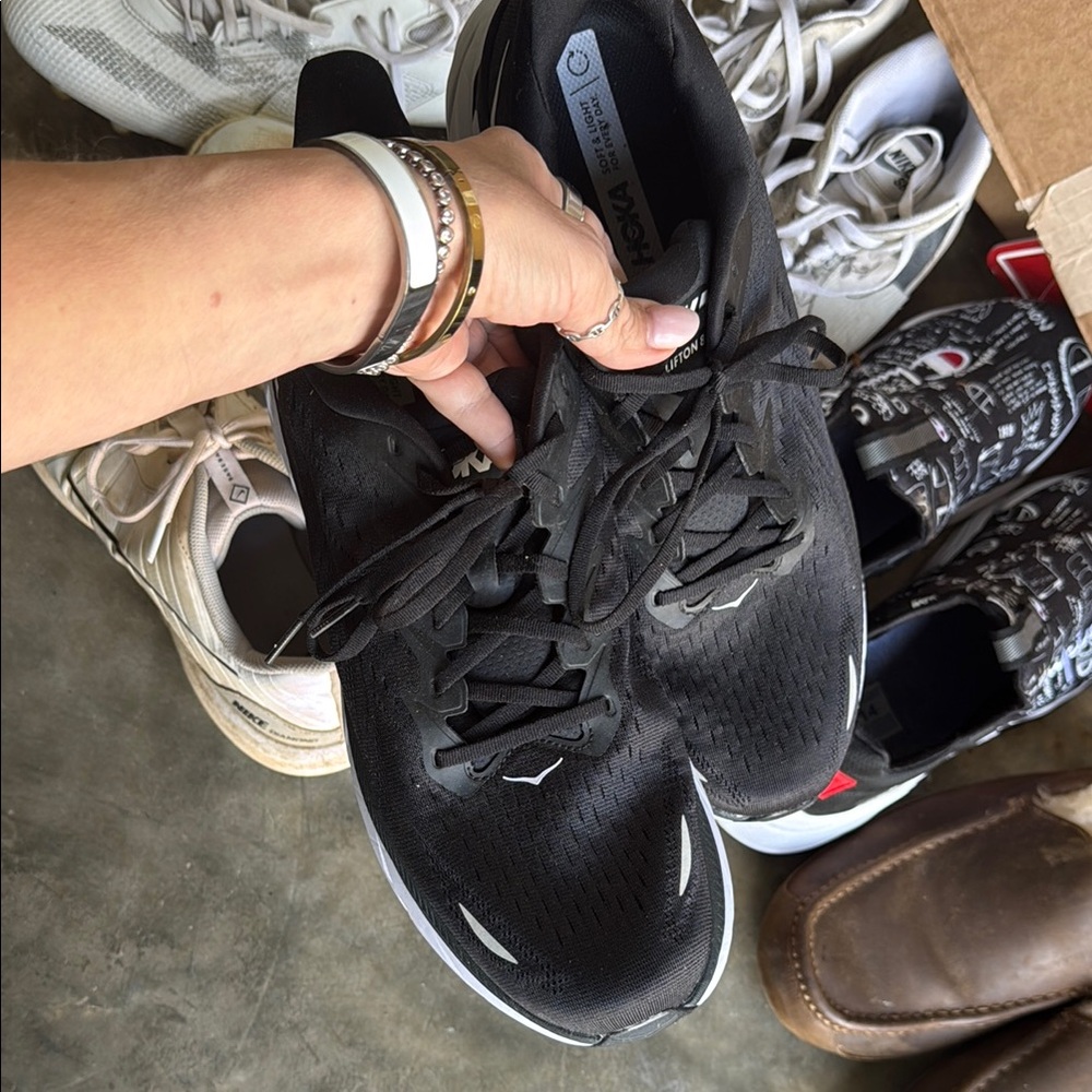 Hoka Jet Black Athletic Shoes
